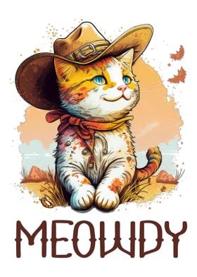 Meowdy Cat Cowboy Kitten