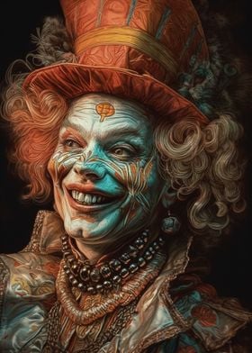 Rococo Female Clown Woman