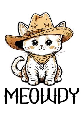 Meowdy Cat Cowboy Kitten