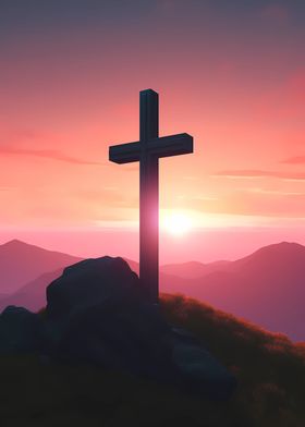 Christian Cross Sunset 6