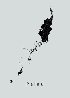 Palau Island Map