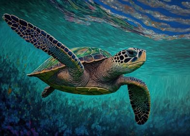 Sea Turtle watercolour