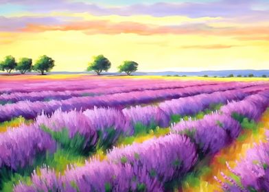 Lavender Field Sunrise