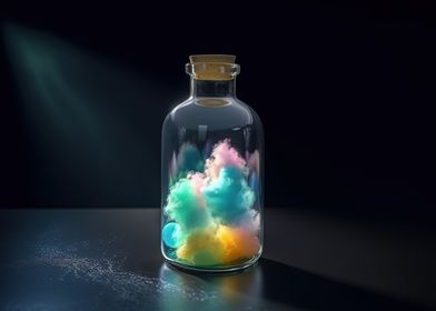 Colored Clouds in a Bottle