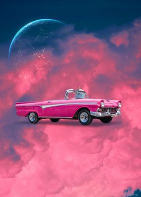 Old Cuban Car in Space