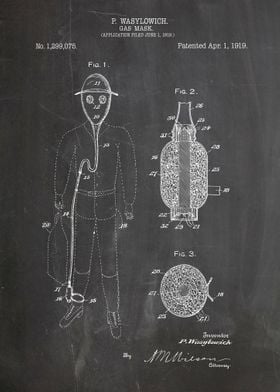 Gas mask patent design