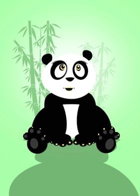Panda Girl Green