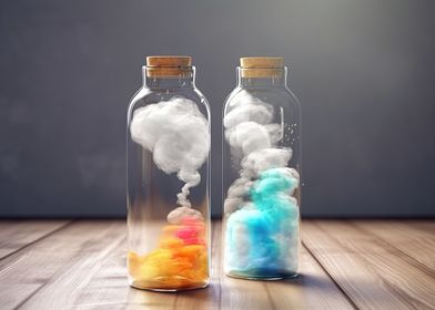 Colored Smoke in a Bottle