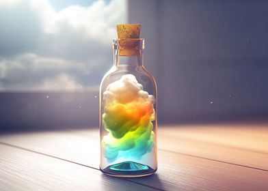 Colored Clouds in a Bottle