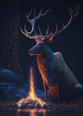 glow elk animal