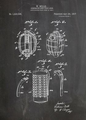 Grenade patent 1917