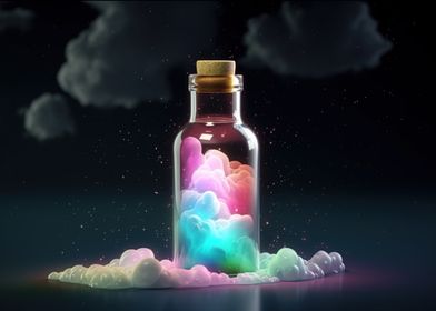 Colored Smoke in a Bottle