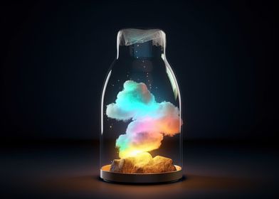 Colored Clouds in a Bottle