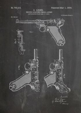 Luger pistol patent 1904