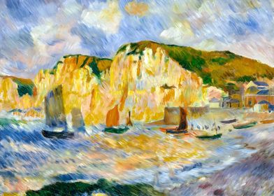 Renoir Sea and Cliffs 1885