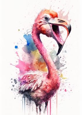 Flamingo Watercolor