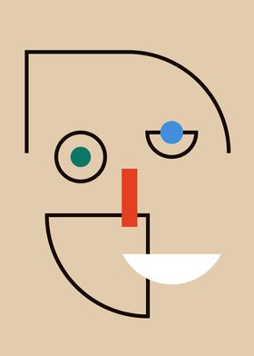 Abstract geometric face