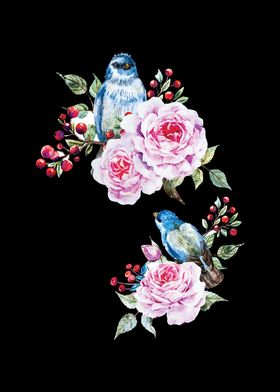 Flowers Bird Floral Birds