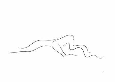 Minimalist couple sleeping