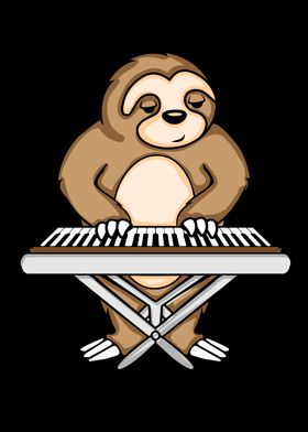 Keyboard Piano Music Sloth