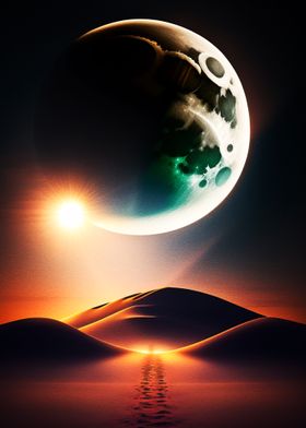 Moon and Desert