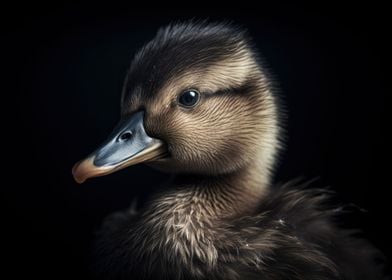 Baby Duck Portrait Dark