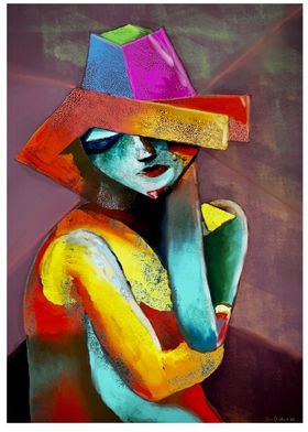 A girl with a hat