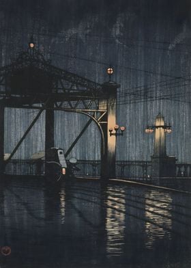 Night Rain on Shinohashi