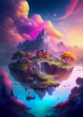 Fantasy Village of clouds