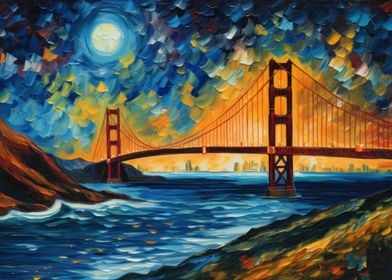 Starry Golden Gate