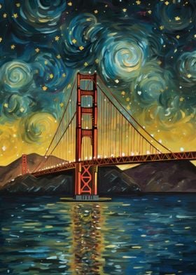 Starry Golden Gate