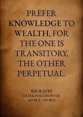 Prefer Knowledge To Wealth