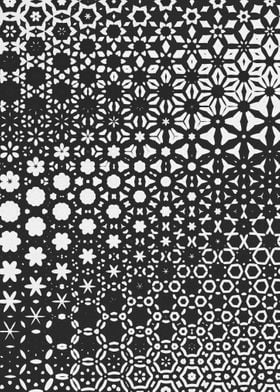 Floral monochrome pattern