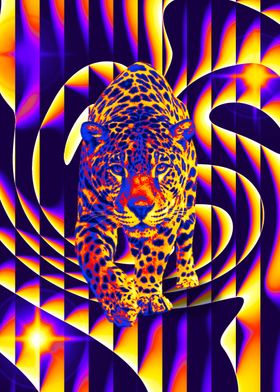 Retro Trippy Leopard