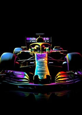 Neon Formula one car