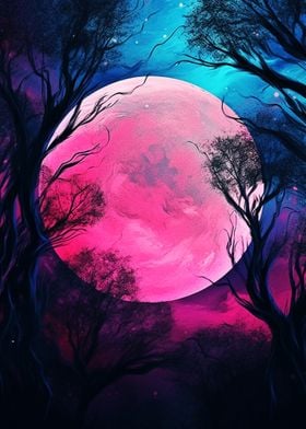 Red Moon in The Forest