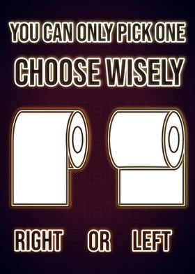 Funny Bathroom Neon Poster