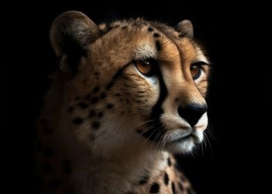 Cheetah Portrait Dark