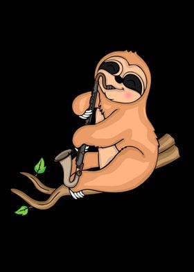 Sloth Bass Clarinet Player