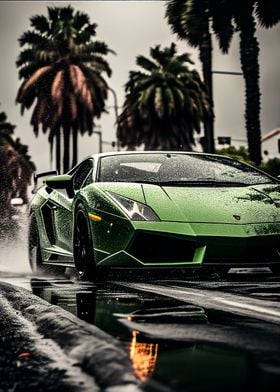 Green Lamborghini Gallardo
