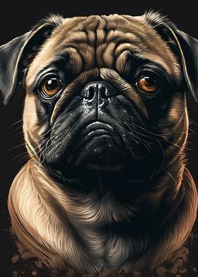 Pug portrait