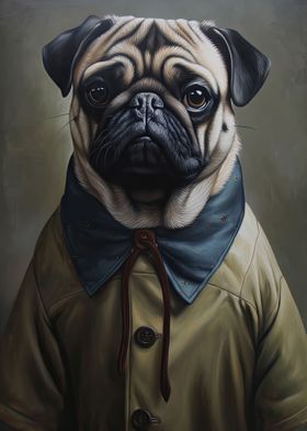 Pug Dog Painting 