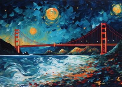 Starry Golden Gate