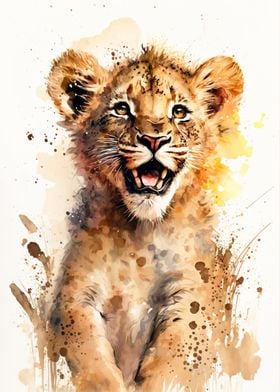 Lion Watercolor Sketch