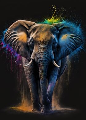 elephant colorful