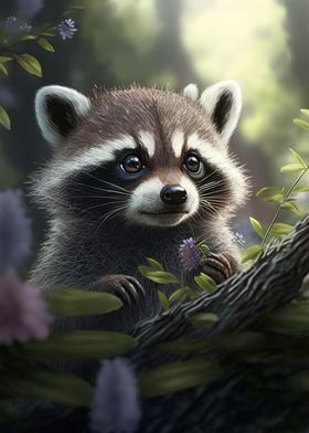 cute raccoon