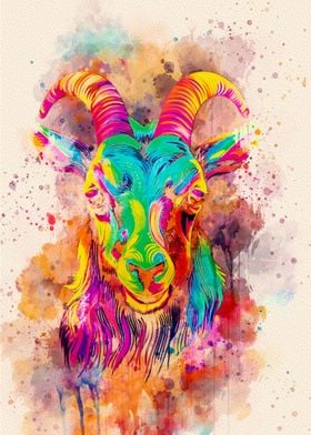 Goat colorful