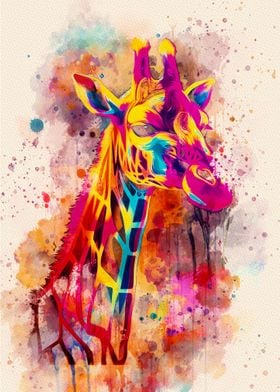 Giraffe colorful
