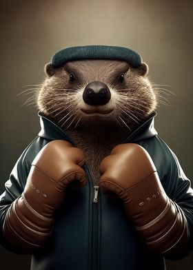 Funny Beaver Animal Boxer