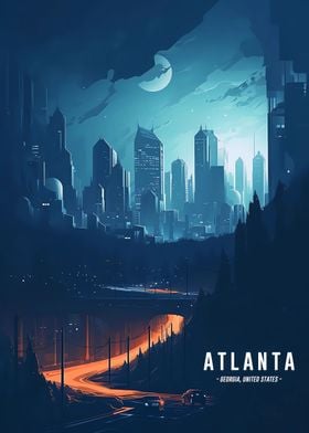 Atlanta Skyline panorama